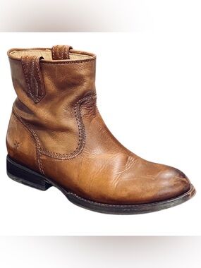 Frye Jamie Brown Leather Ankle Western pull on Boots Women’s7.5
